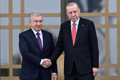 Cumhurbaşkanı Erdoğan, Mirziyoyev ile bir araya geldi