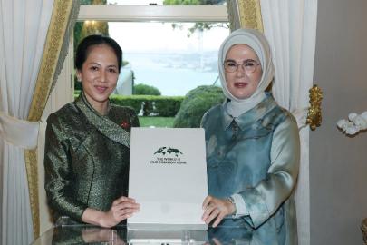 Emine Erdoğan Kamboçya Başbakanı Manet'in eşi Chanmony ile görüştü