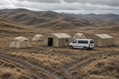 Erzincan yaylalarında çadırları sel suları bastı