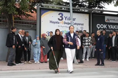 Konya Zabıtası'na görme engelli bireylerden farkındalık eğitimi