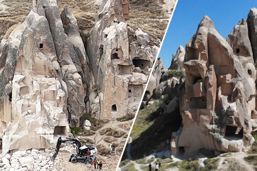 Peribacası faciasının yaşandığı alanda son durum. Öncesi ve sonrası görüntülendi