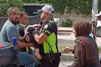 Polis, bilinci kapanan bebeği motosikletle hastaneye yetiştirdi