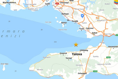 Yalova'da 2,9 büyüklüğünde deprem. İstanbul'da da  hissedildi